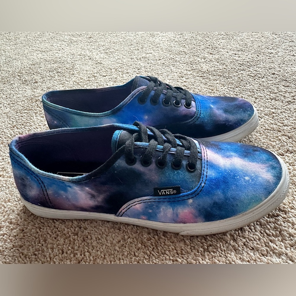 Authentic Galaxy Vans Low Top Lace Up Shoes